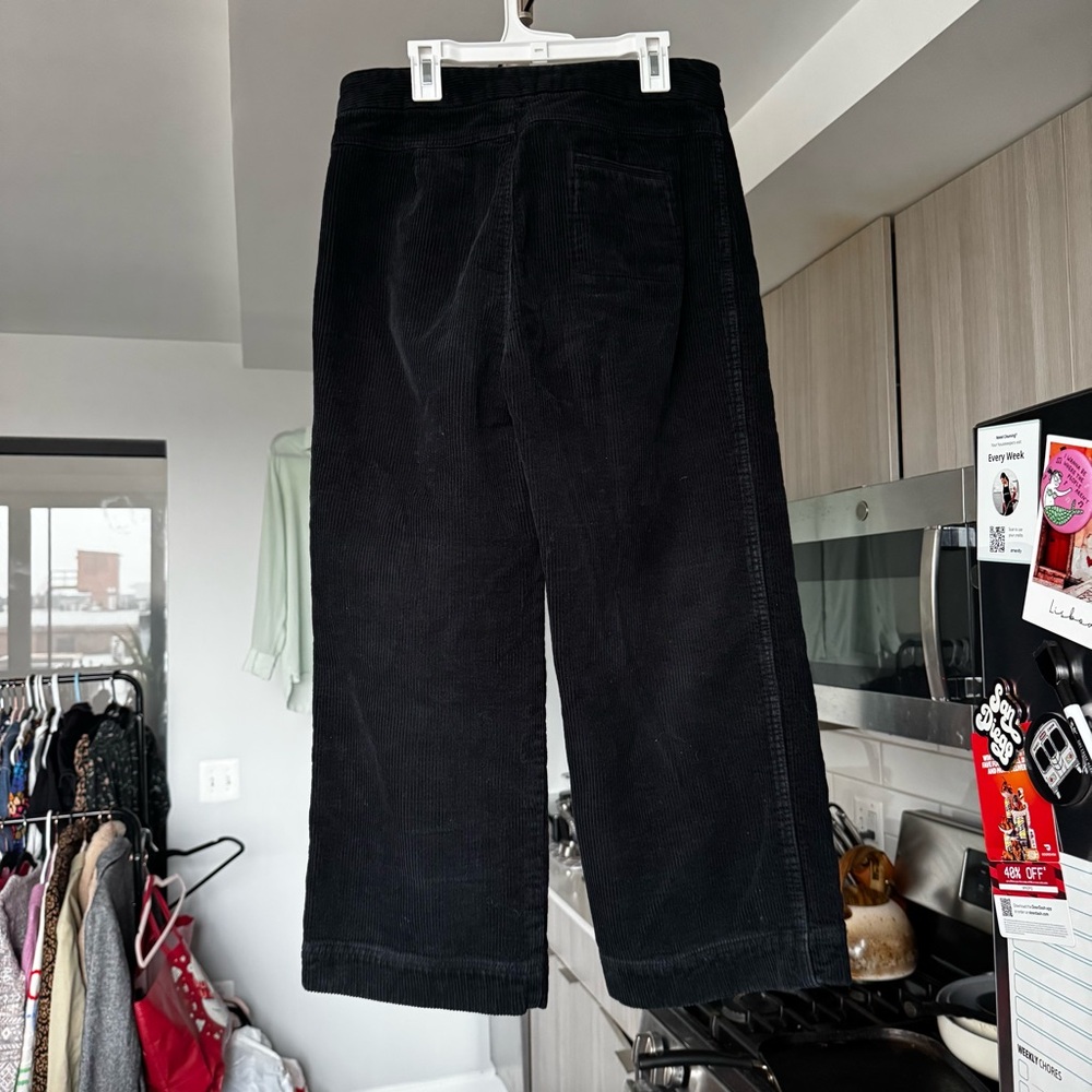 Marine Layer Black High-Rise Wide Leg Cropped Pants - Picture 8 of 16